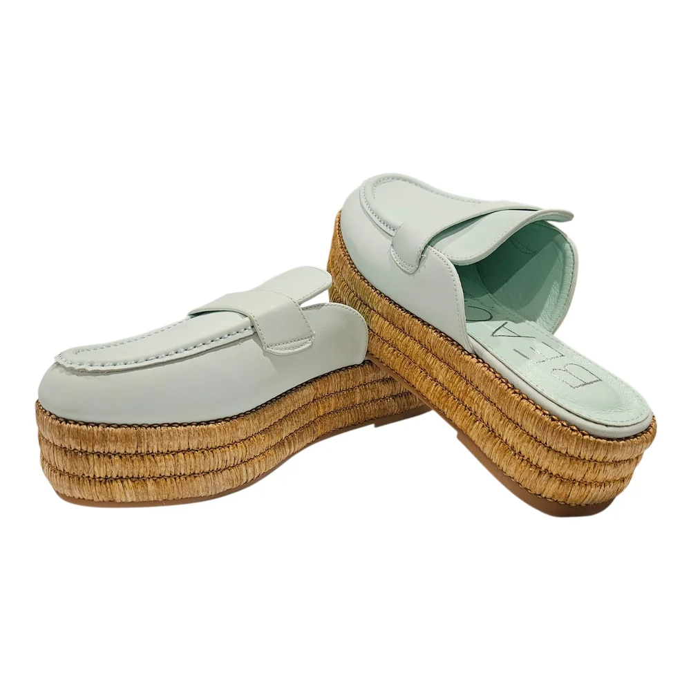 NWT - Women's Light Blue Espadrille Loafers - Size 9 - Picture 2 of 13